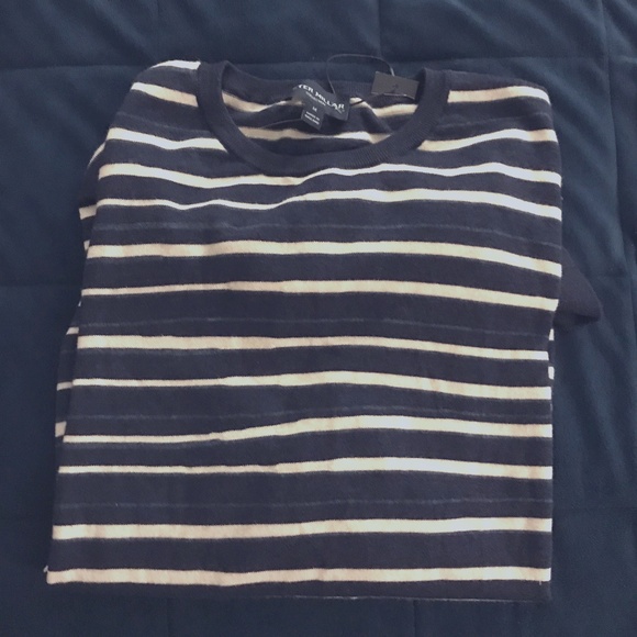 PETER MILLAR Offshore Striped Wool, Silk and Linen-Blend Sweater - Picture 1 of 1